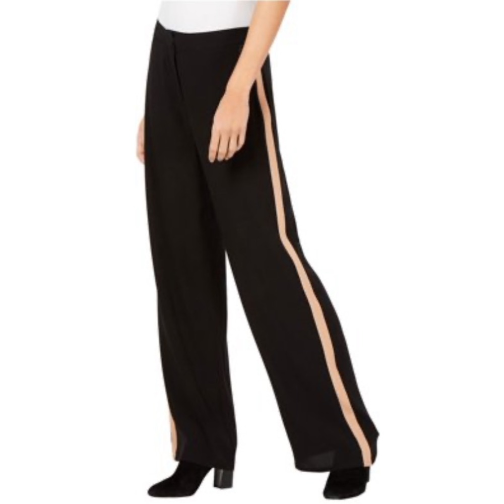 Eileen Fisher Womens Side Stripe
Casual Wide Leg Pants, Black,